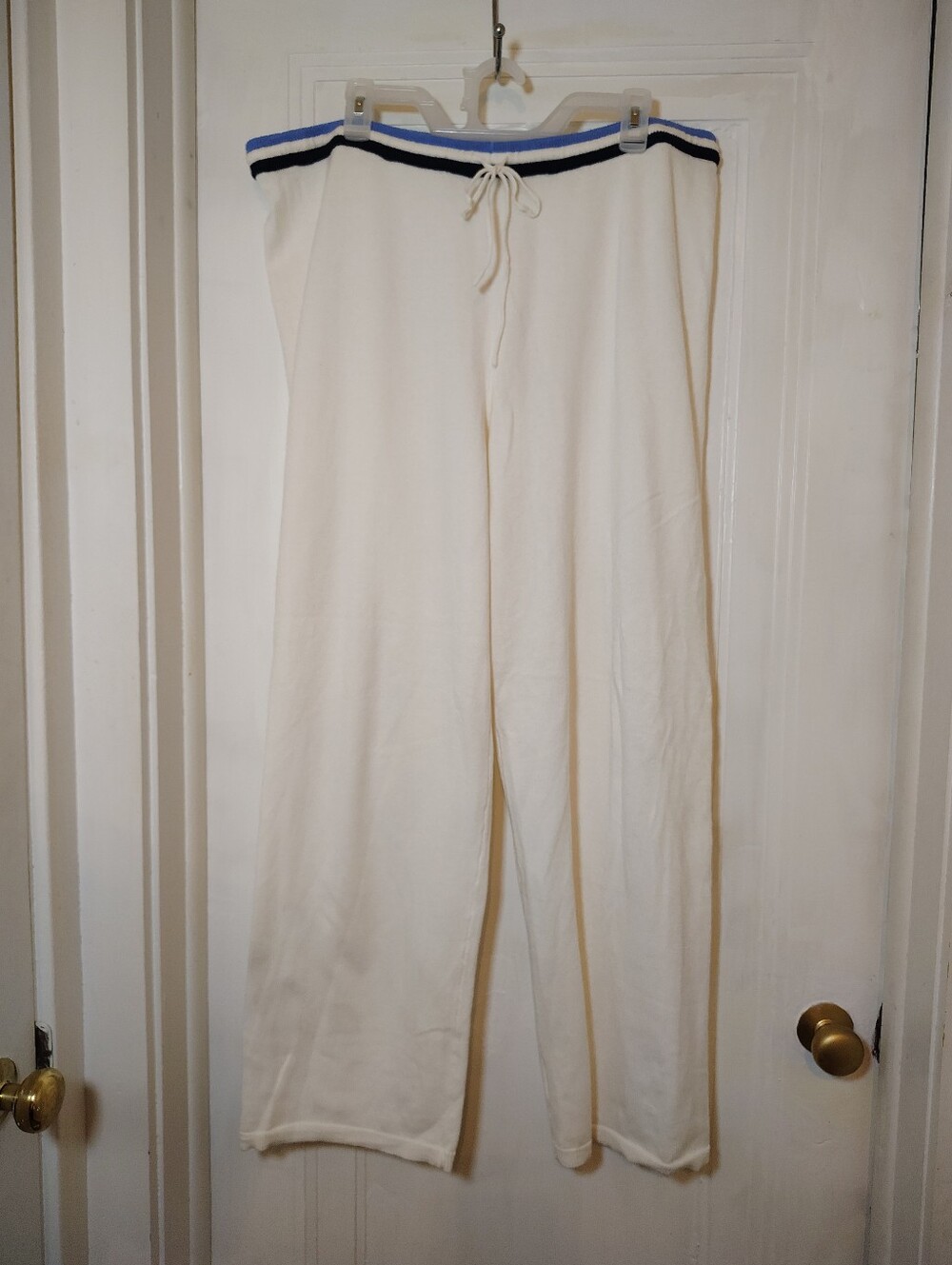 No Boundaries Women's Size XXL (20) Wide Leg Sweater Pants Winter White NWT